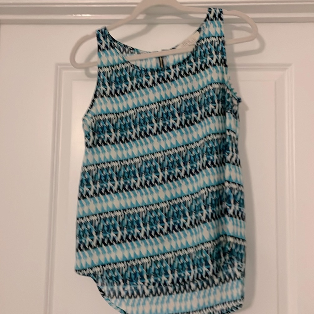 Olive and oak patterned sleeveless top S